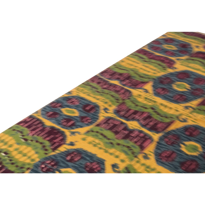 Tapis rectangulaire en laine à tissage plat