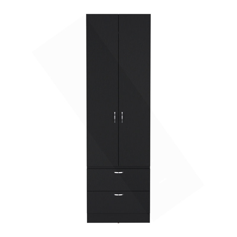 Armoire Marlton, chambre à coucher, noir, Noir