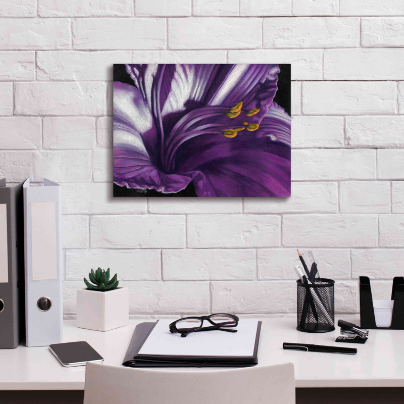 «Améthyste sur toile» par Barbara Keith, H 12 po x l 16 po x P 0,75 po