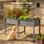 Lit de jardin surélevé toutes saisons avec pattes et trous de drainage - jardinière pour jardin d'extérieur 72 x 30 x 24 po - Jardiniers pour fleurs de légumes (gris)-121707067-124579459