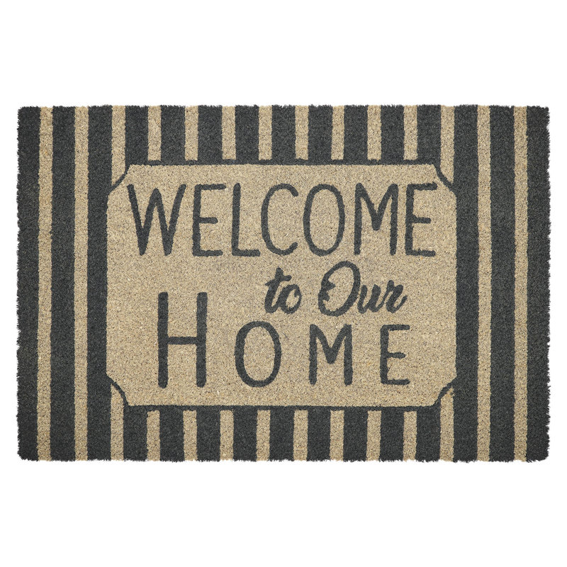 Tapis gris anthracite Timeless Classics Welcome To Our Home, L 20 po x L 30 po
