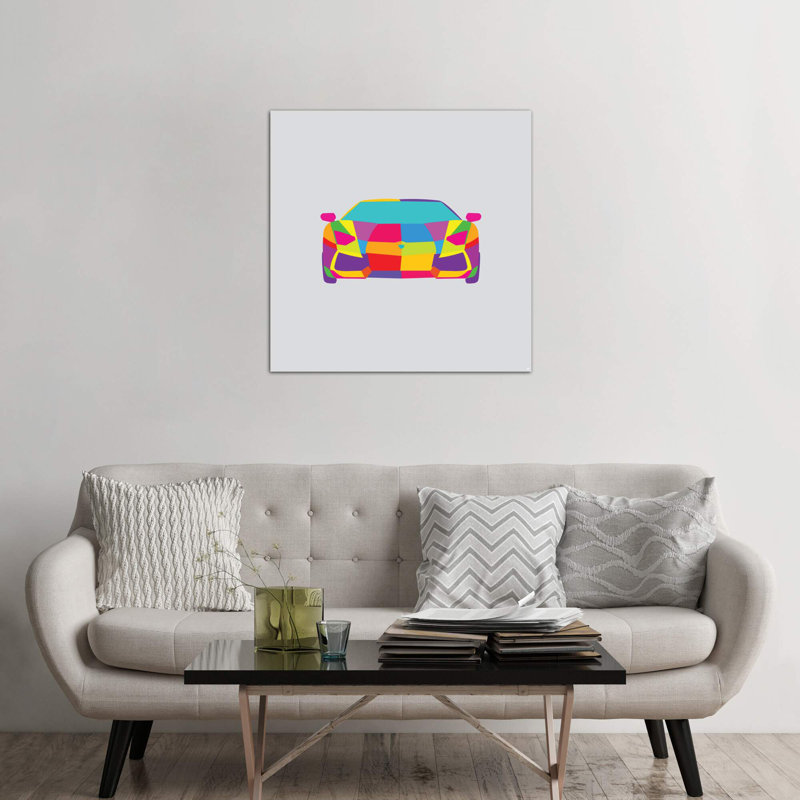 «Lambo» par Yoni Alter, impression sur toile, H 37 po x l 37 po x P 1,5 po, Toile tendue, Pas de tapis