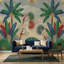 Papier peint art déco tropical avec feuilles de palmier amovibles-2073396666-2073396646