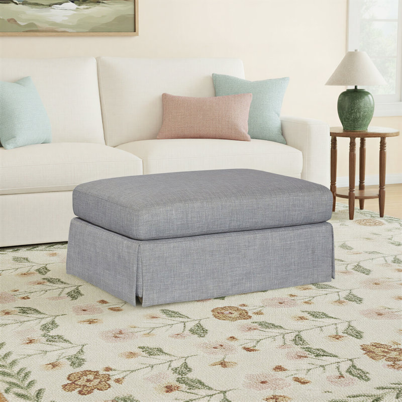 Haley Upholstered Ottoman, Gray