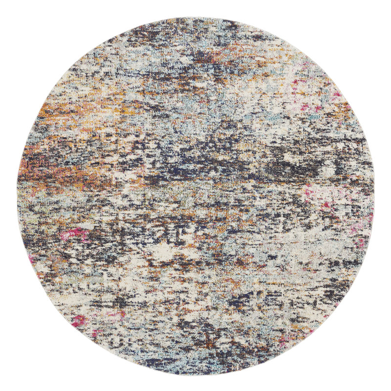Tapis en polypropylène tissé à la machine Felty, Rond 5 pi