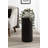 Round Ribbed Wood Drink Table-2076571537