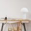 Venus Lampe de table moderne à DEL avec abat-jour à intensité variable en verre blanc