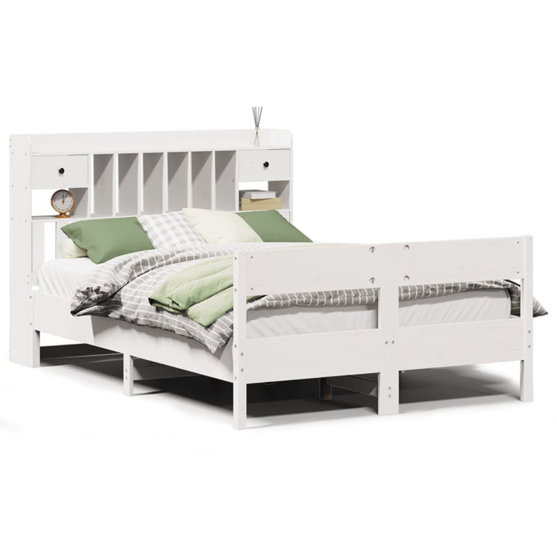 Allese Solid Wood Bed, 91.5cm H x 141cm W x 218.5cm L