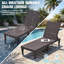 Ensemble de 2 chaises longues d'extérieur en résine avec 5 positions réglables, assemblage étanche et sans outil pour le patio près de la piscine-314605512