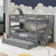 Lit superposé double au-dessus de double avec lit gigogne simple Stairway-613349114