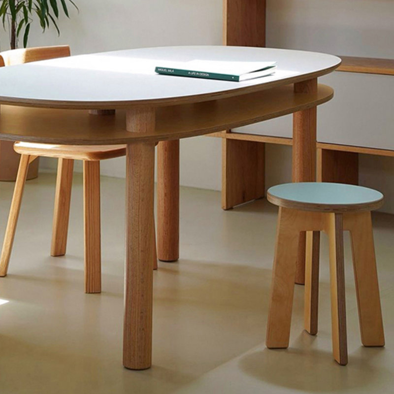 Creative Design Double-Layer Oval Writing Desk
