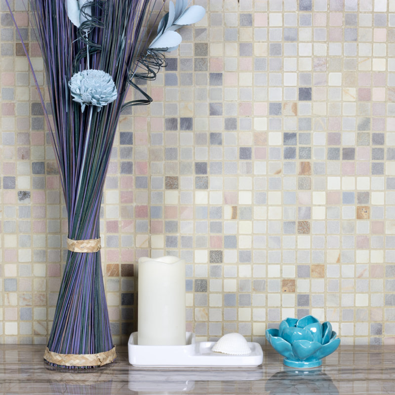 Carreau de mosaïque en ardoise 0,875 po x 0,875 po Westford