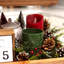 Porte-bougie en céramique vert Farmhouse Christmas