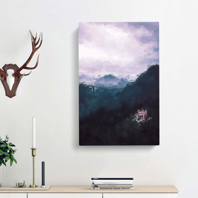 Hohenschwangau Castle In Abstract - Wrapped Canvas