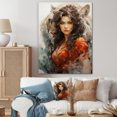 Daviana " Hinduisim Art Durgas Fierce I " Mixed Media Print