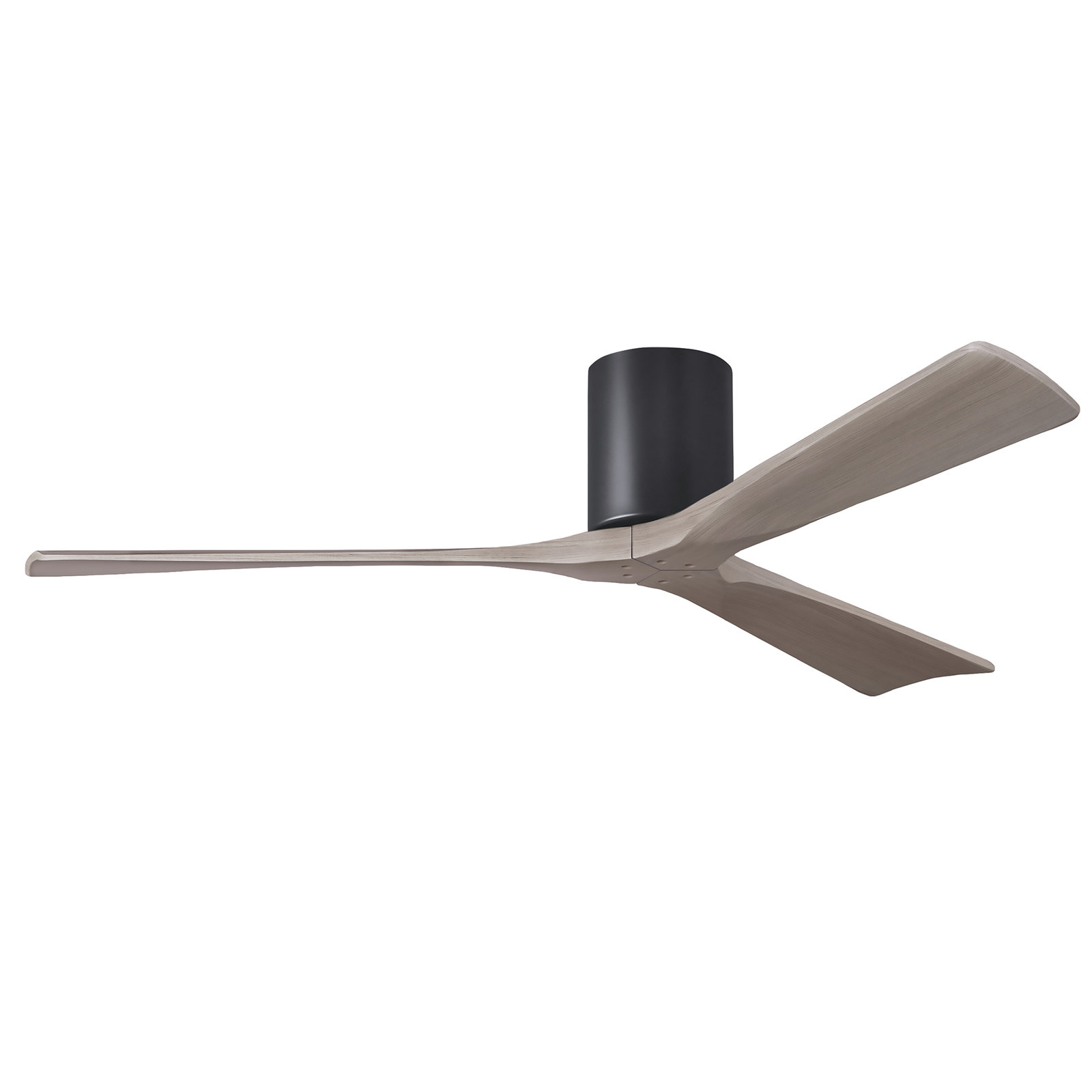 Olivier 3 Blade Ceiling Fan, Matte Black, Gray Ash Tone, 60"