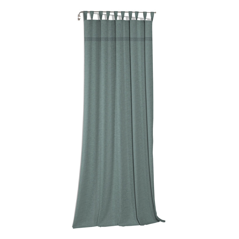 Wiessee Cotton Blend Room Darkening Curtain Single Panel, 150cm Width x 335cm Drop