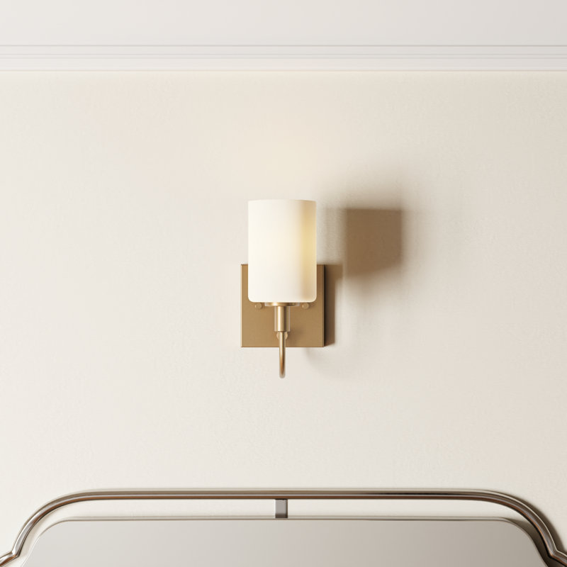Rowley Dimmable Bath Sconce, Satin Brass