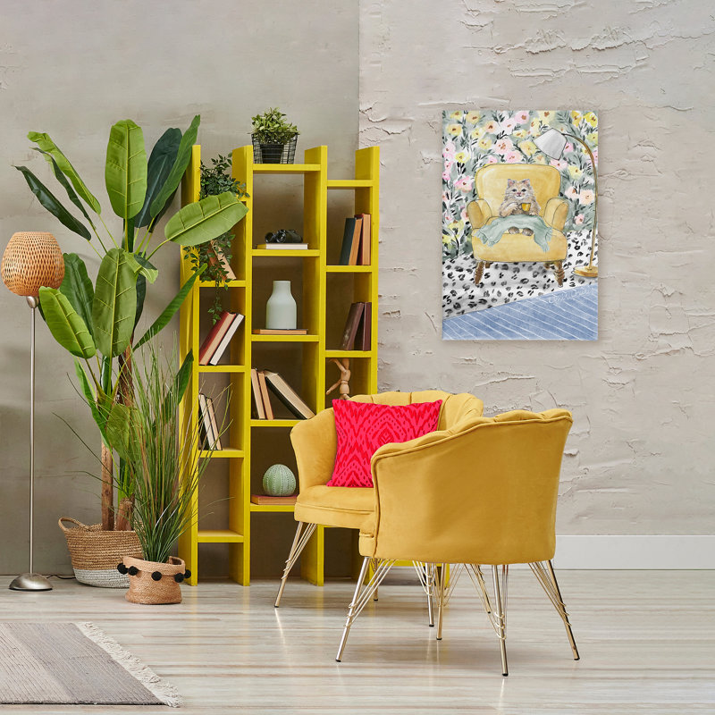 Toile Cozy Cat Corner, design par Lanie Loreth, H 36 po x l 24 po