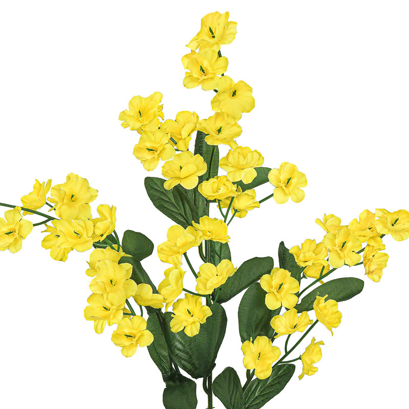 Tige de fleur artificielle Gipsophila, Jaune