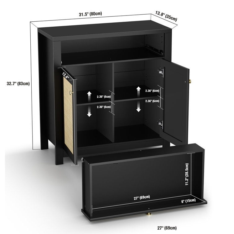 https://assets.wfcdn.com/im/90588340/resize-h755-w755%5Ecompr-r85/2374/237467835/Bonetta+Black+Rattan+Cabinet+with+Drawer+and+2+Doors+Accent+Cabinet+with+Adjustable+Shelves.jpg