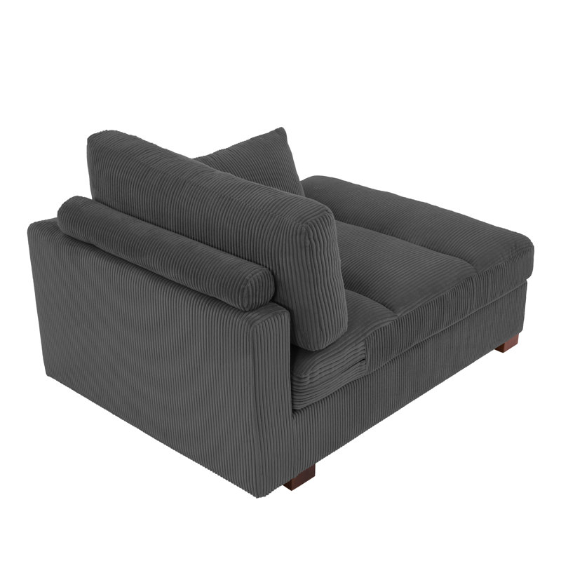 Bentura Chaise Lounge, Grey, Right Hand Facing