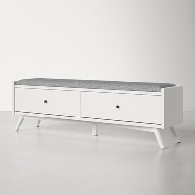 AllModern Williams Upholstered Wood Drawer Storage Bench & Reviews ...