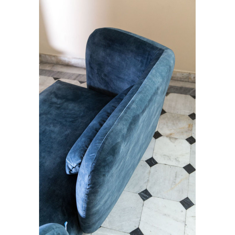 Fat-A Velvet Sofa, 28.8" H x 71" W x 32.7" D