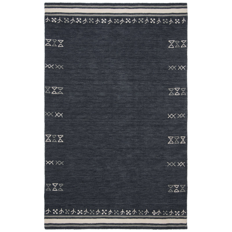 Himalaya Area Rug In Charcoal, Rectangle 5' x 8'