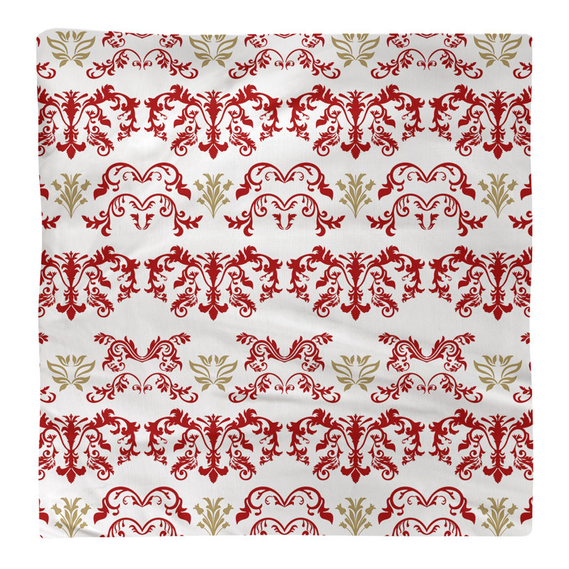 Serviette de football San Francisco, l 10 po x L 10 po, Rouge / blanc / or, polyester