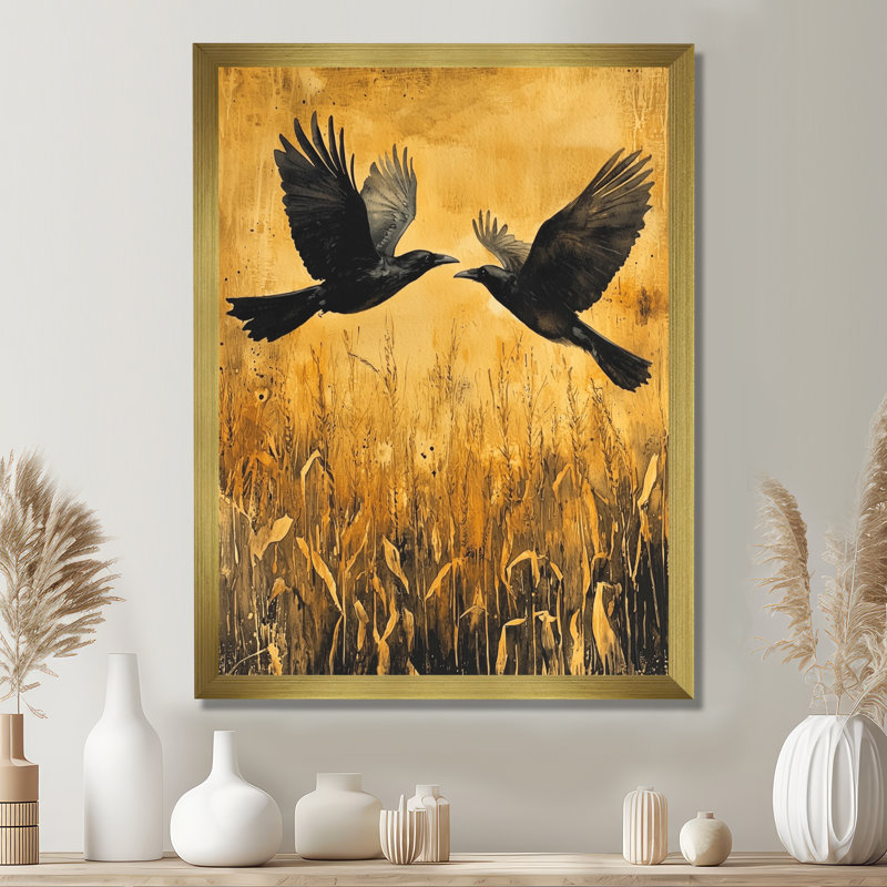 Levan - Animals Wall Art Living Room, H 32 po x l 24 po, Reproduction encadrée d'une seule photo, Doré