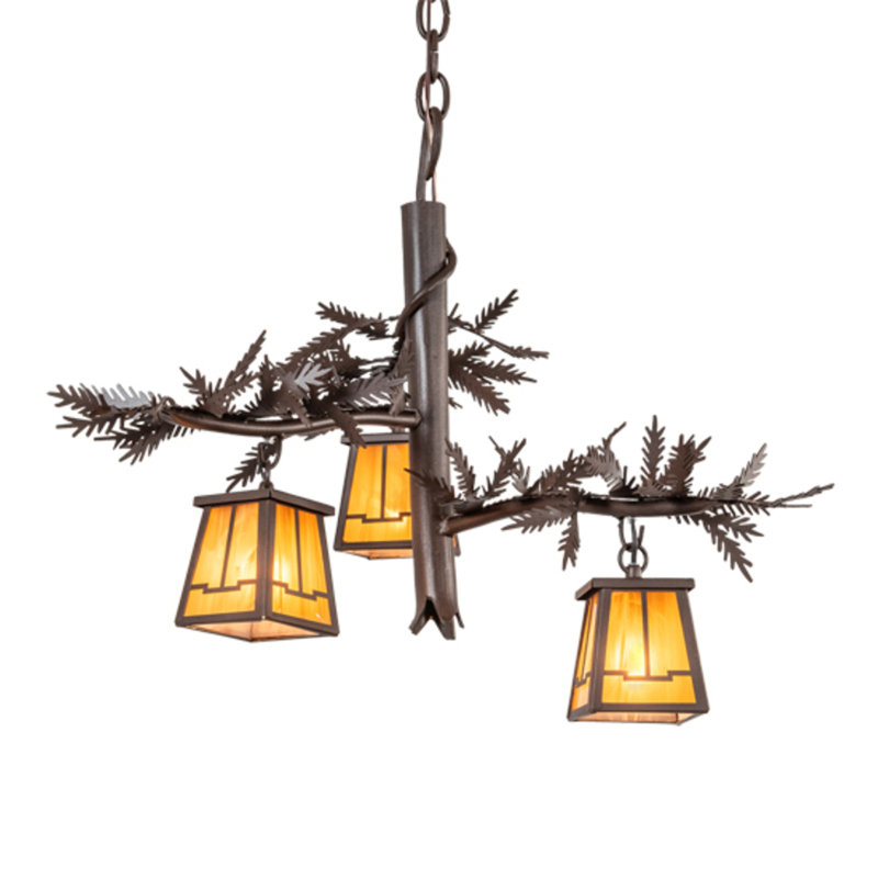 Pine Branch 3 - Light Chandelier