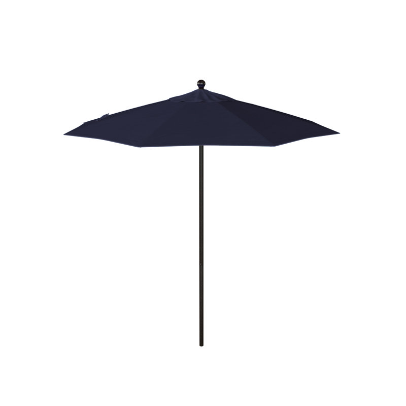 Parasol de marché 90 po Aneesaa, Bleu marine-oléfine, Pierre noire