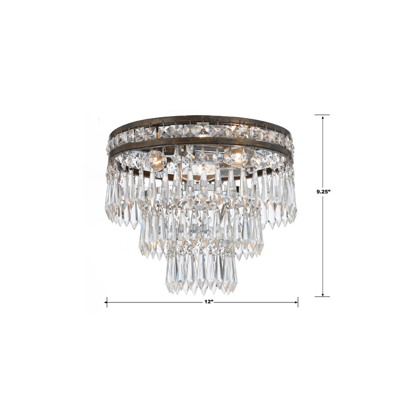 Plafonnier encastré 3 lumières Dapo, Bronze anglais