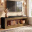 Meuble télé 63 po pour téléviseur de 75 po, console de divertissement avec tablette de rangement pour salon, chambre à coucher