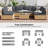 Briara 8 - Person Modular Patio Conversation Set with Cushions-1935883238