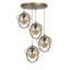 Lustre élégant en métal antique, hauteur réglable 27,6 po x 27,6 po | Douille E27 Max 40W, parfaite pour le salon et la salle à manger | Corps en métal durable, conception élégante, indice de protection IP20 pour une utilisation intérieure-2012414379-2012414372