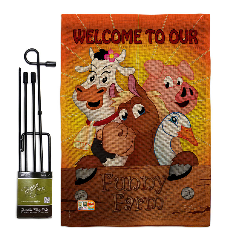 Double Sided 18.5'' H x 13'' W Polyester Animal Garden Flag