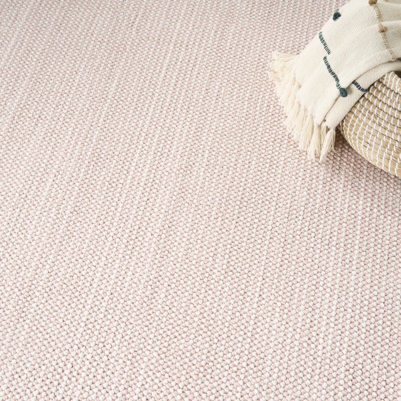 Tapis d'intérieur ivoire rose à texture naturelle 7 pi 10 po x 9 pi 10 po Nourison, Ivoire / rose