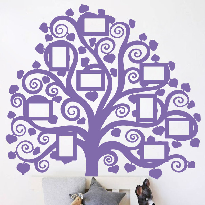 Décalcomanie murale images arbre familial, Lavande