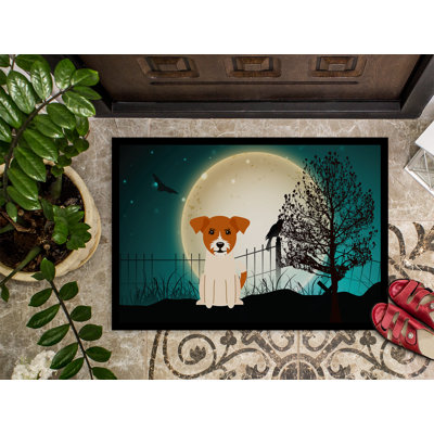 Tapis d'extérieur effrayant Jack Russell Terrier d'Halloween Ermond