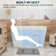 47'' x 27'' Freestanding Solid Surface Soaking Bathtub with Interior Seat for Small Space Room with Pop-up Drain And Overflow