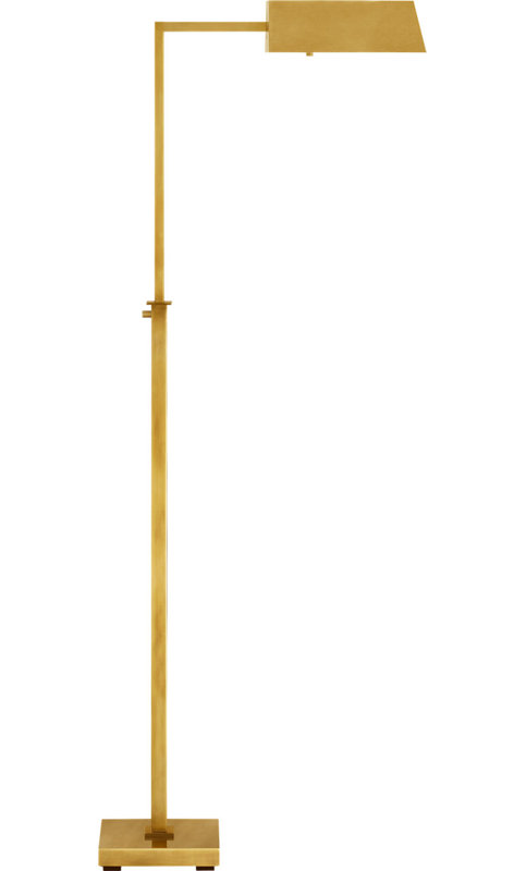 Adley Adjustable Pharmacy Floor Lamp, Hand-Rubbed Antique Brass