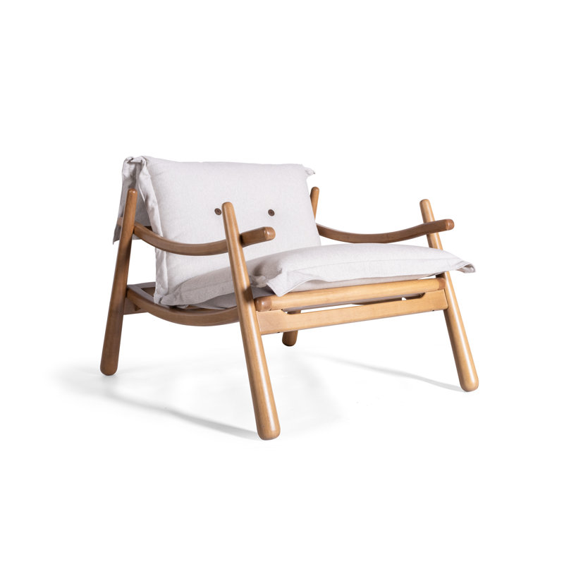 Tabouret Becca Living, Mélange de polyester beige