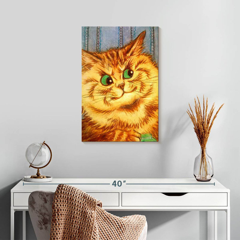 Brampt Quizzical Cat, 24" H x 16" W