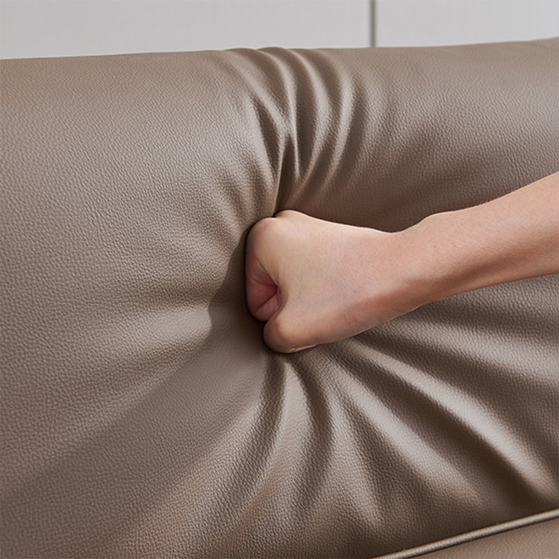 Coffee Genuine Leather Modular Sofa cushion couch