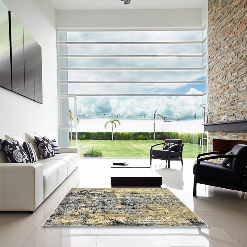 Abstract Indoor Rug, Square 3'