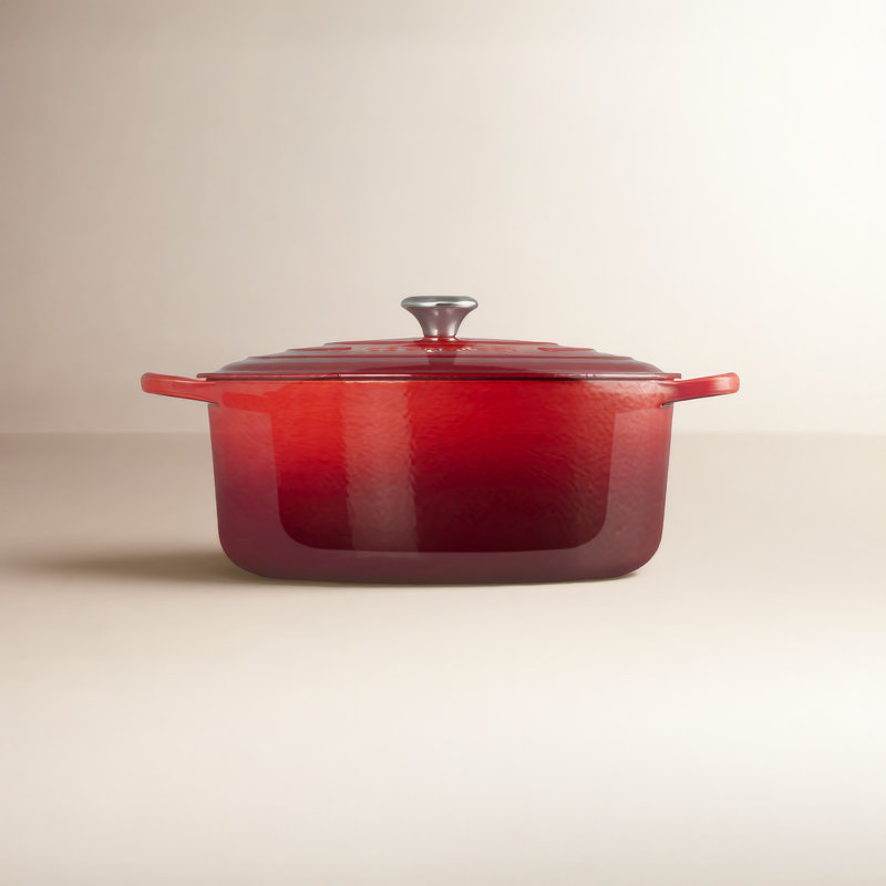 Le Creuset Signature Enameled Cast Iron Round Dutch Oven with Lid, 13.25 quarts, Cerise