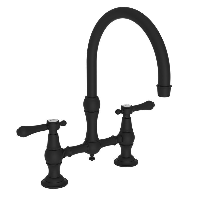 Chesterfield Bridge Faucet, Flat Black