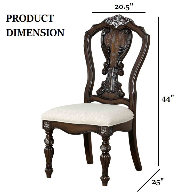 Chaise d'appoint 2 pièces de style traditionnel